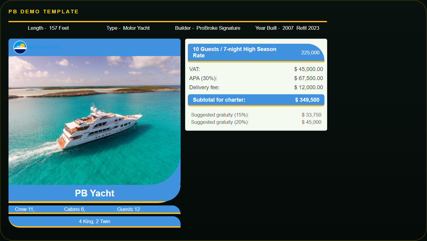 ProBroke visual charter template output